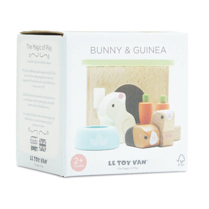 Le Toy Van - Dolls House Furniture: Bunny & Guinea Pet Animal Set - 5pcs