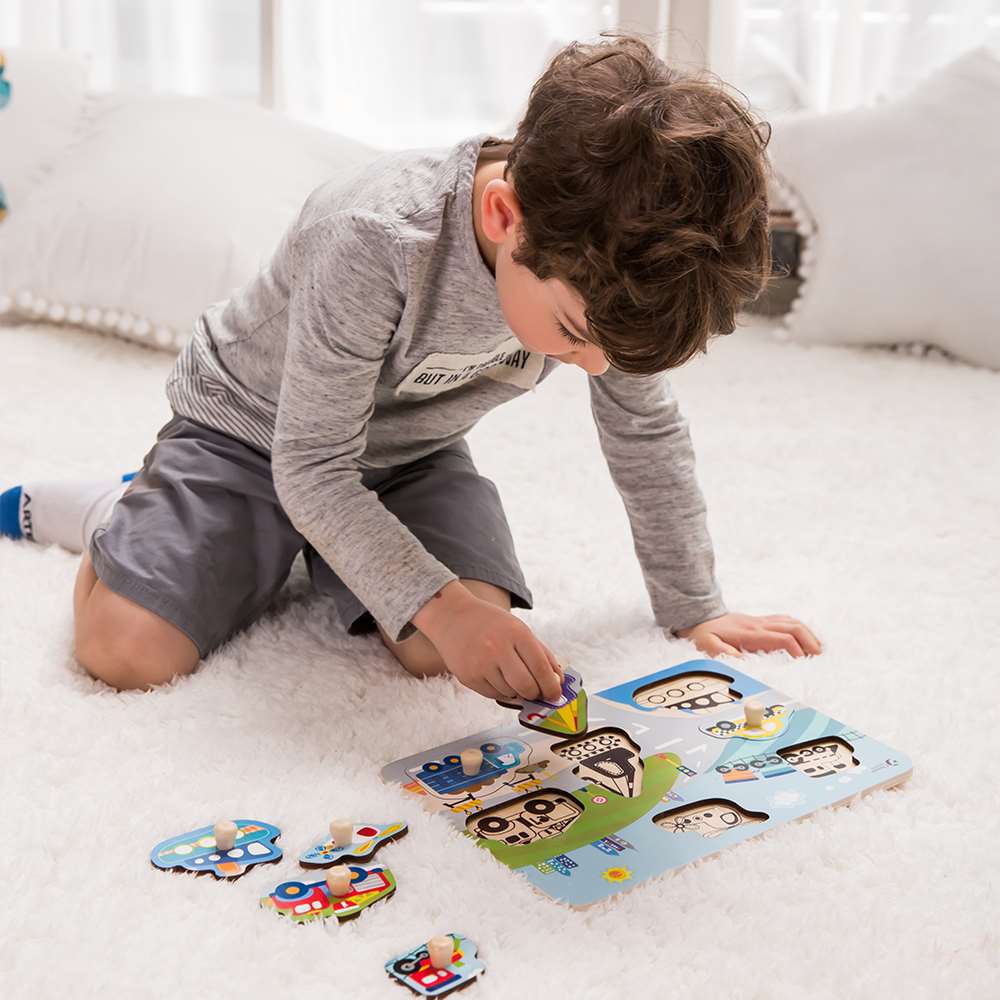 Classic World - Peg Puzzle - Traffic - 7pcs