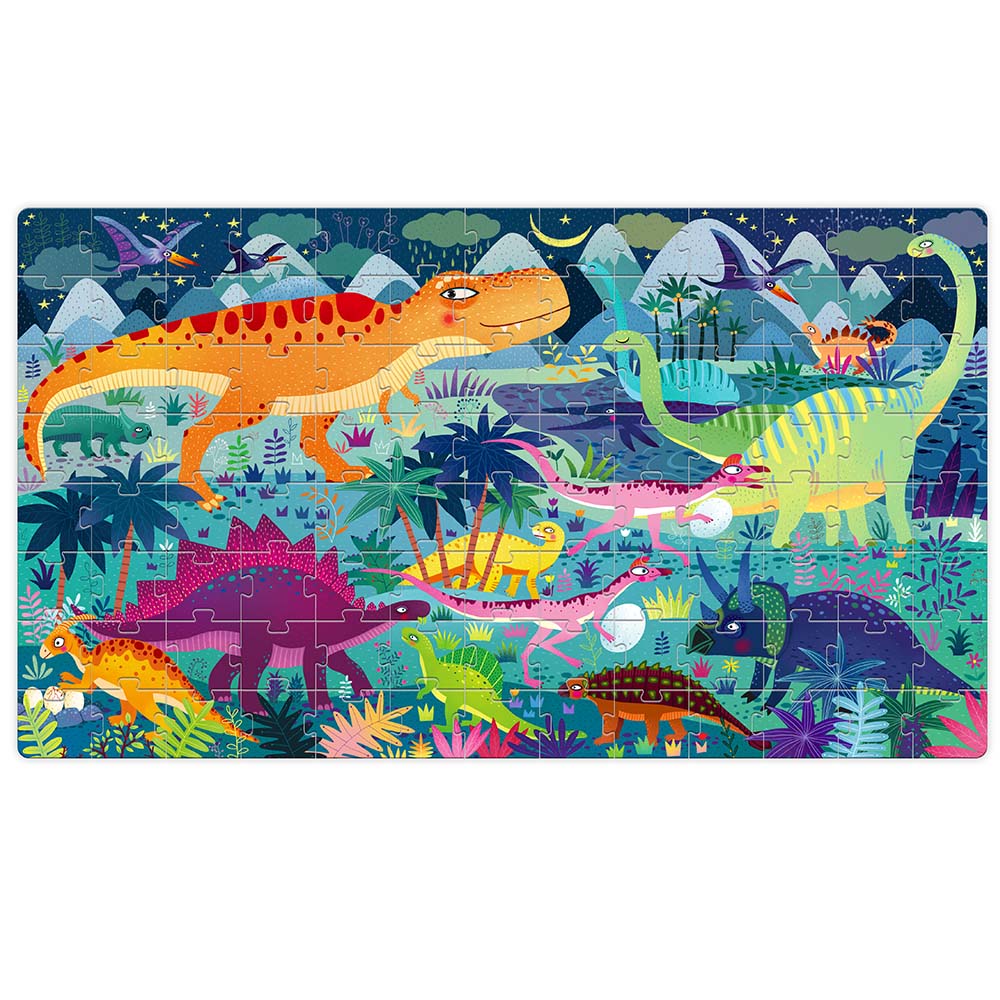 Mideer - Gift Box Jigsaw Puzzle for Kids - Dinosaur Age - 104 Pieces