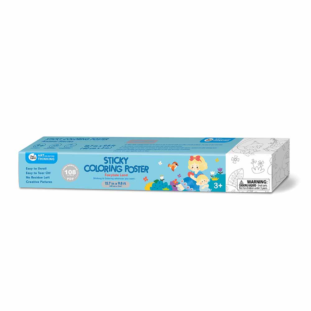 Jar Meló - Colouring Paper Roll - Tear & Stick - Fairy Tale Land 3m