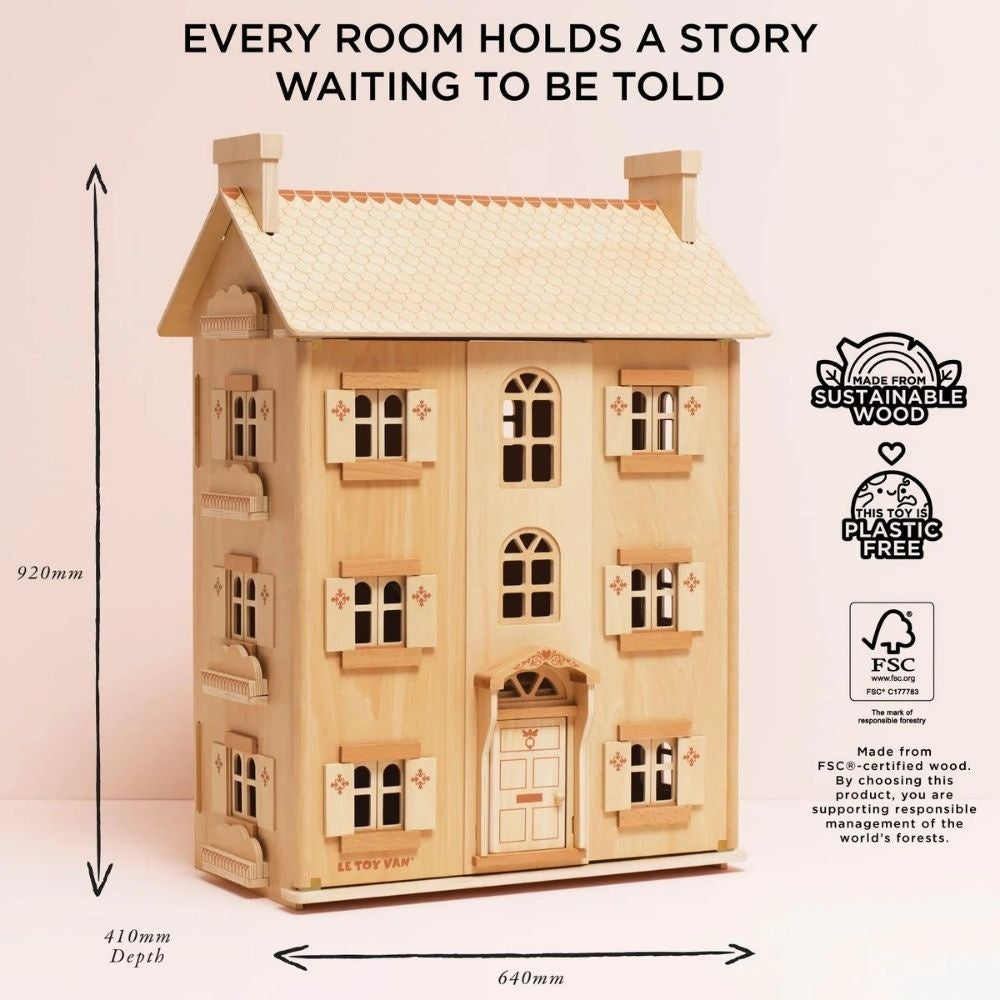 Le Toy Van - The Grand Natural Wood Dolls House