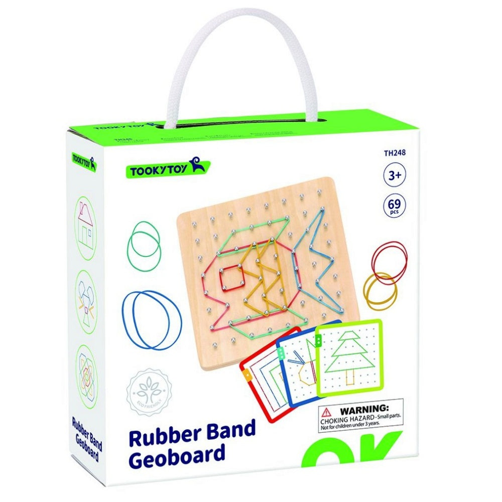 TookyToy - Creative Rubber Band: Fine Motor Geoboard Activity Set