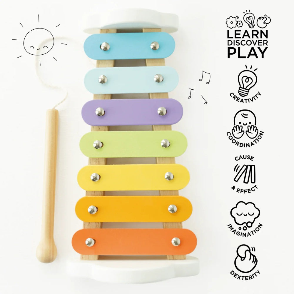 Le Toy Van - Wooden Rainbow Xylophone - 2pcs