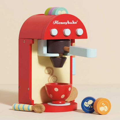 Le Toy Van - Wooden Toy Coffee Machine & Pods - 9pcs