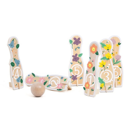 Classic World - Flower Bowling - Wooden Game - 14pcs
