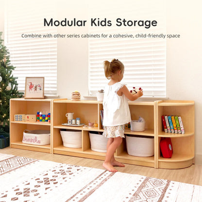 TookyToy - Wooden Shelf and Toy Storage for Kids Room: Plywood 60x114cm