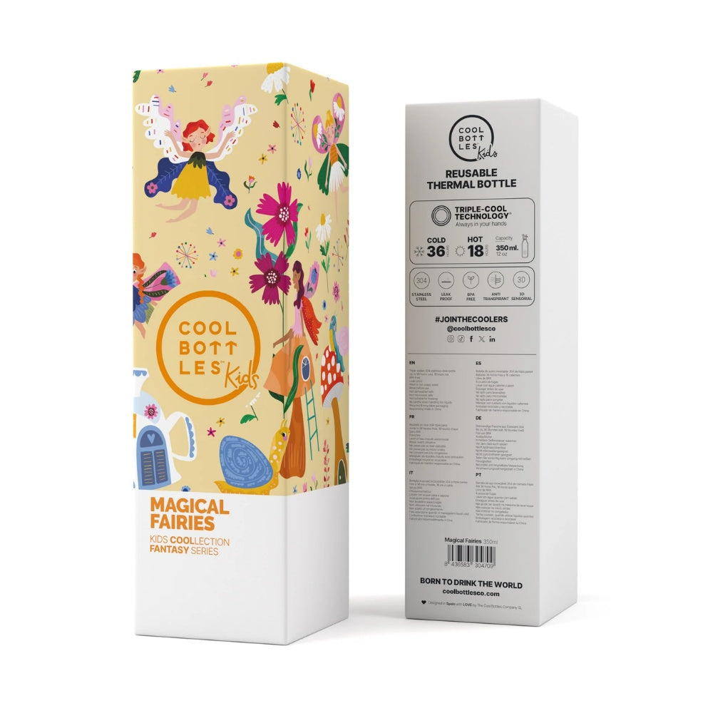 Cool Bottles - Kids Triple-Insulated Water Bottle - Magical Fairies 350ml