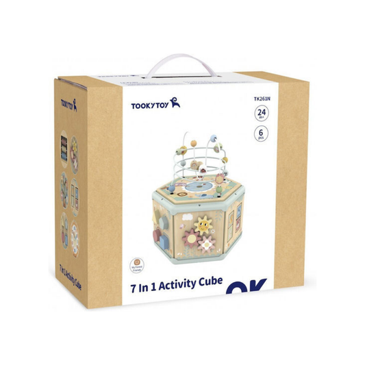 TookyToy - 7-in-1 Pastel Jumbo Play Cube Activity Toy