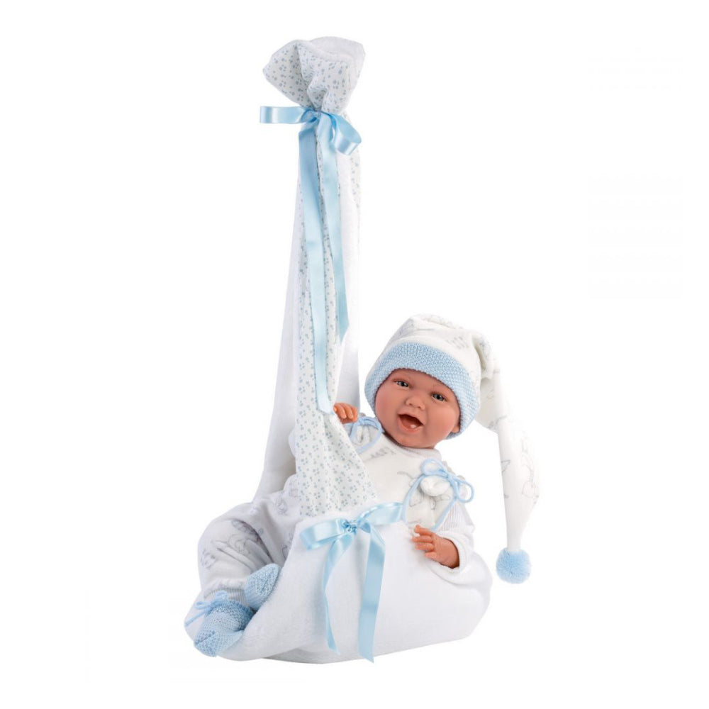 Llorens - Baby Boy Doll with Laughing Mechanism Clothing & Baby Swing: Mimo - 42cm - Motherhood