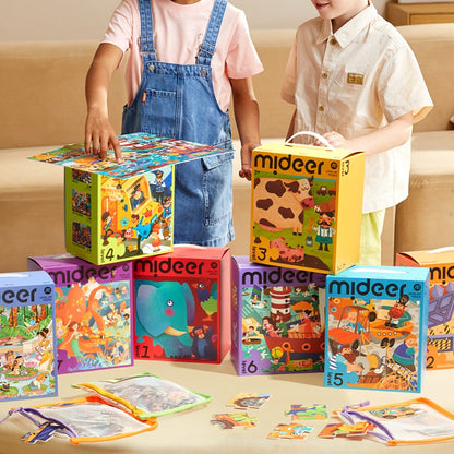 Mideer - Level Up Jigsaw Puzzle for Kids - 3-in-1 - Level 3 Nature