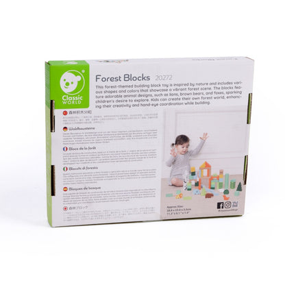 Classic World - Wooden Forest Building Blocks - 50pcs