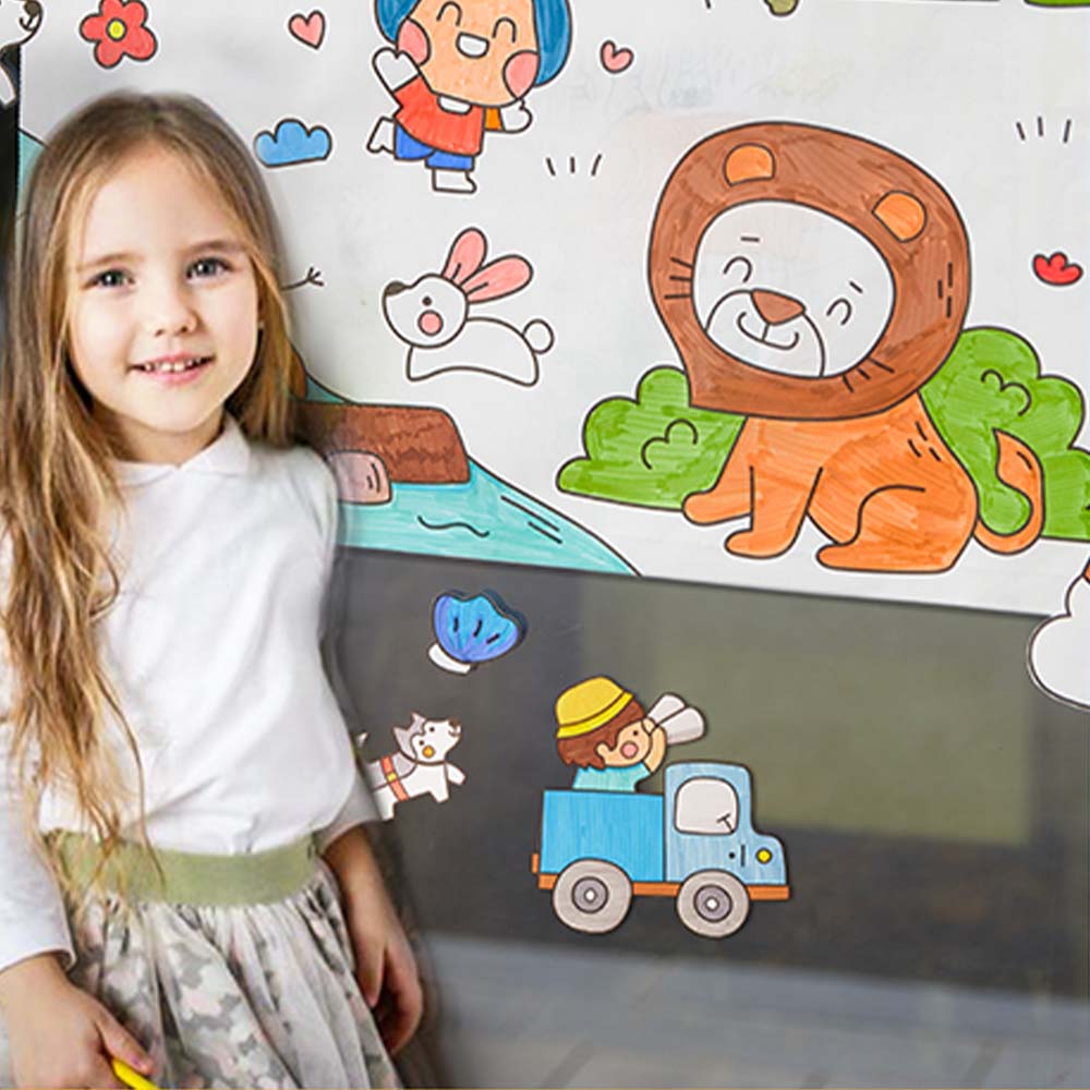 Jar Meló - Colouring Paper Roll - Tear & Stick - Dinosaur Adventures 3m