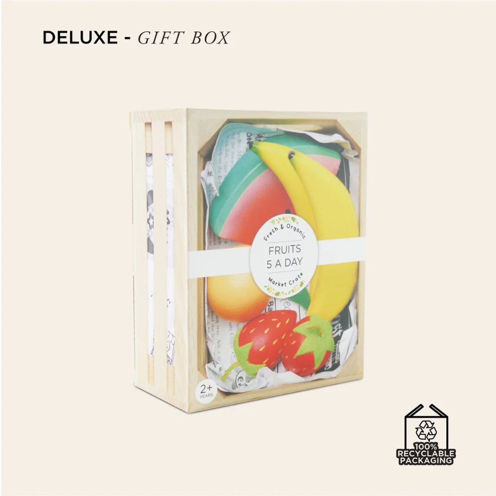 Le Toy Van - Wooden Smoothie Fruit Food Crate - 7pcs