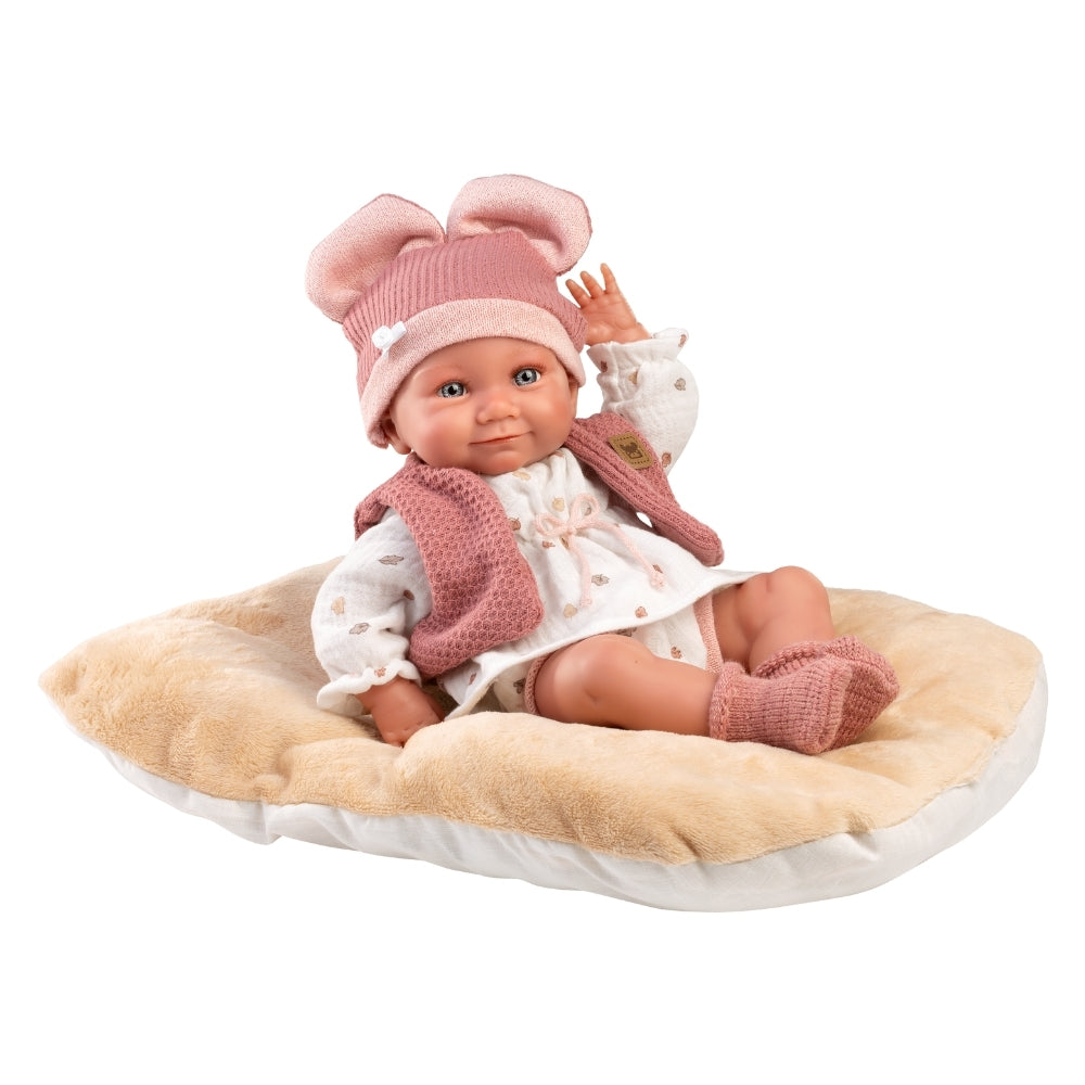Llorens - Anatomically Correct Baby Girl Doll with Outfit & Cushion: Nica - 40cm