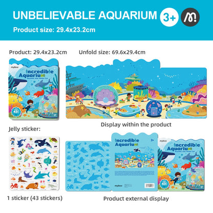 Mideer - Reusable Jelly Sticker Set: Incredible Aquarium - Early Learning Activity