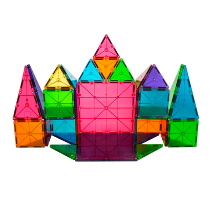 Magna-Tiles - Magnetic Construction Set - Translucent Colours - 32pcs