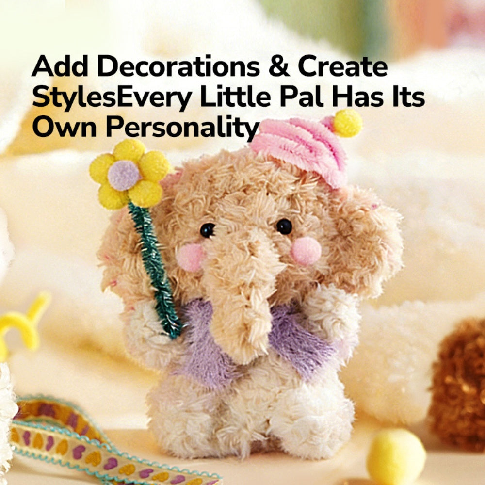 Mideer - Animal Party Chenille Stem Arts & Craft Kit: Plush Animals with Pop-Up Stage