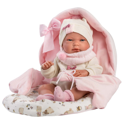 Llorens - Anatomically Correct Baby Girl Doll with Outfit & Sleeping-Bag: Nica - 40cm