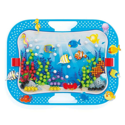 Quercetti - Fun Ocean & Pegs - Sea-Themed Peg Board Activity for Toddlers