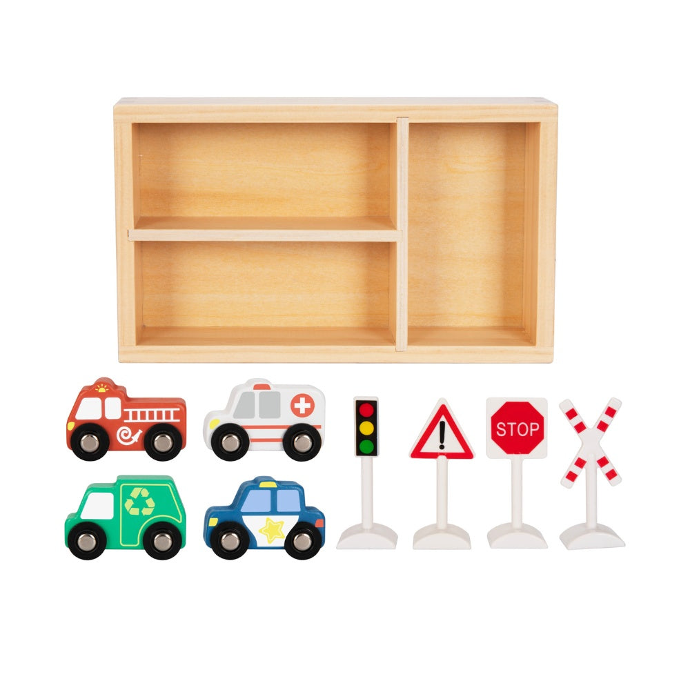 hi Pando - Magnetic Train Set - City Vehicle - 9pcs