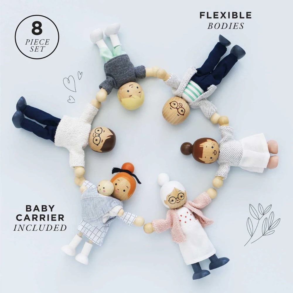 Le Toy Van - Wooden Dolls House Family Set - 7pcs