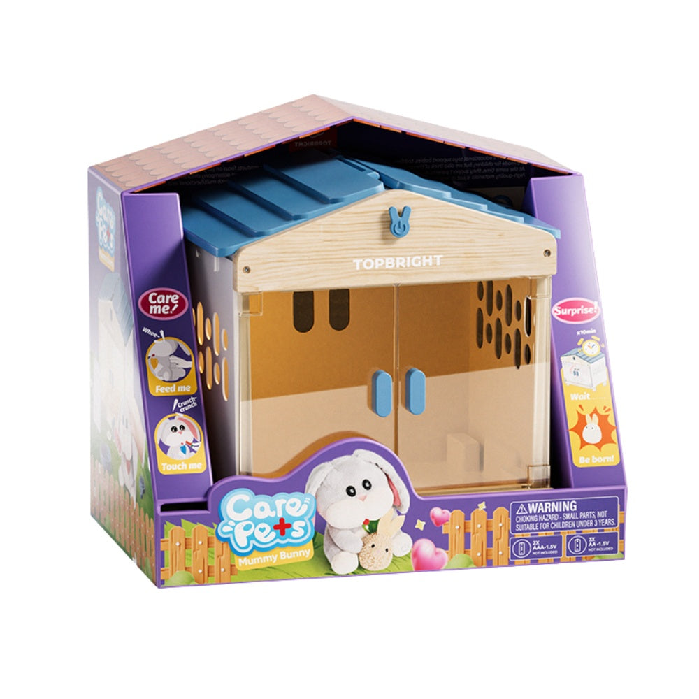 TopBright - Pretend Play Pet Care Kit - Interactive Bunny with Sound & Lights