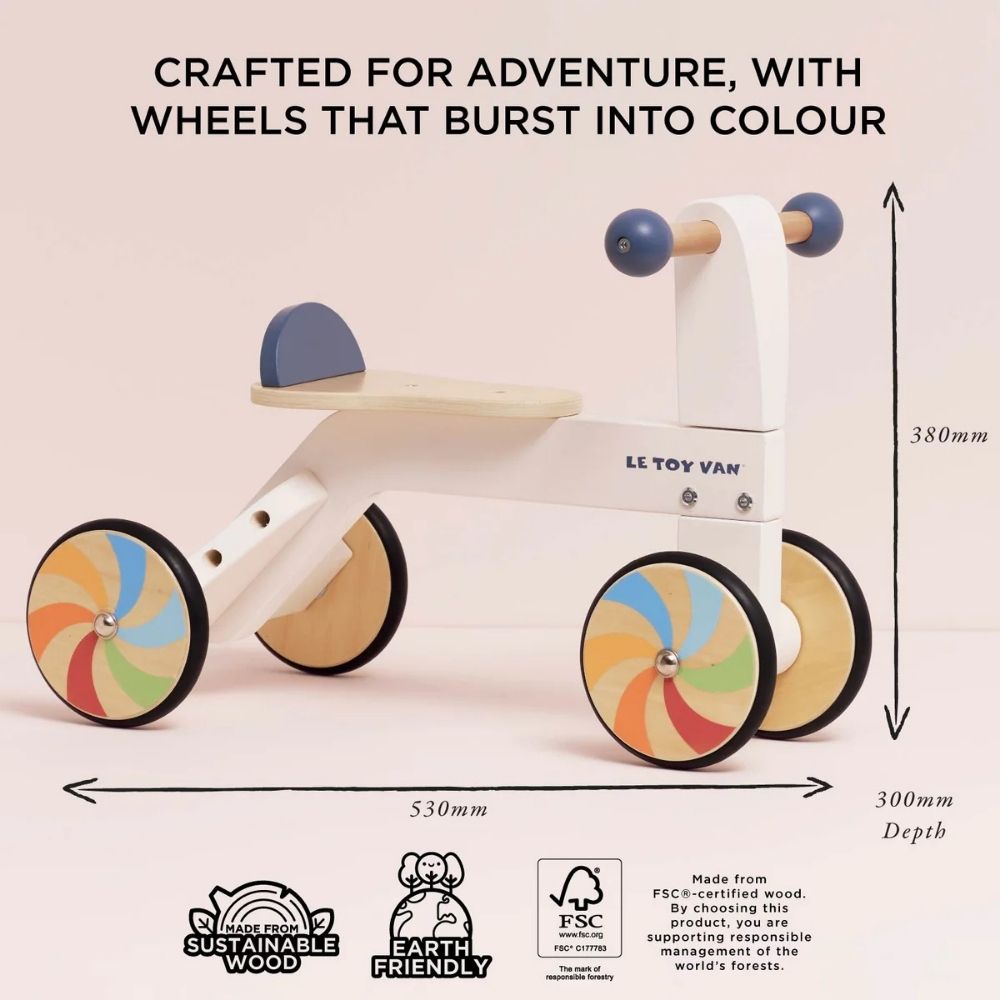 Le Toy Van - Wooden Rainbow Ride On Trike