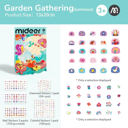 Mideer - Fashion Nail Stickers - Garden Gathering - 300pcs