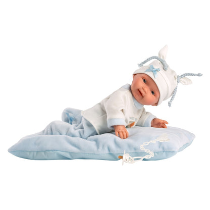 Llorens - Newborn Baby Boy Doll with Cushion, Clothing & Accessories: Bebito - 26cm