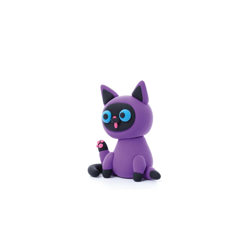 Hey Clay - Modelling Air-Dry Clay with Fun Interactive App - Siamese cat, series Fluffy Pets, 3 cans