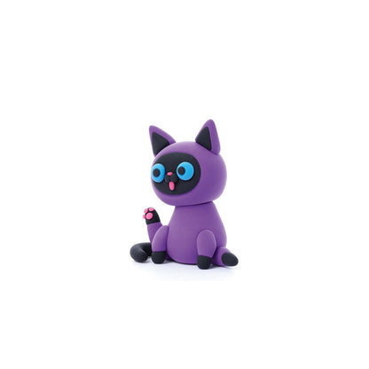 Hey Clay - Modelling Air-Dry Clay with Fun Interactive App - Siamese cat, series Fluffy Pets, 3 cans