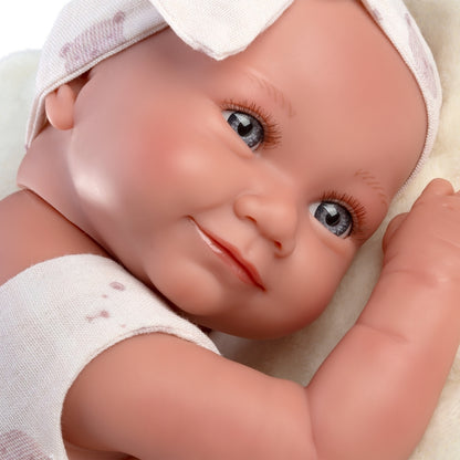 Llorens - Anatomically Correct Baby Girl Doll with Clothing & Sleeping-bag: Nica - 40cm