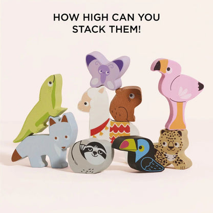 Le Toy Van - Wooden Andes Stacking Animals & Bag - 10pcs