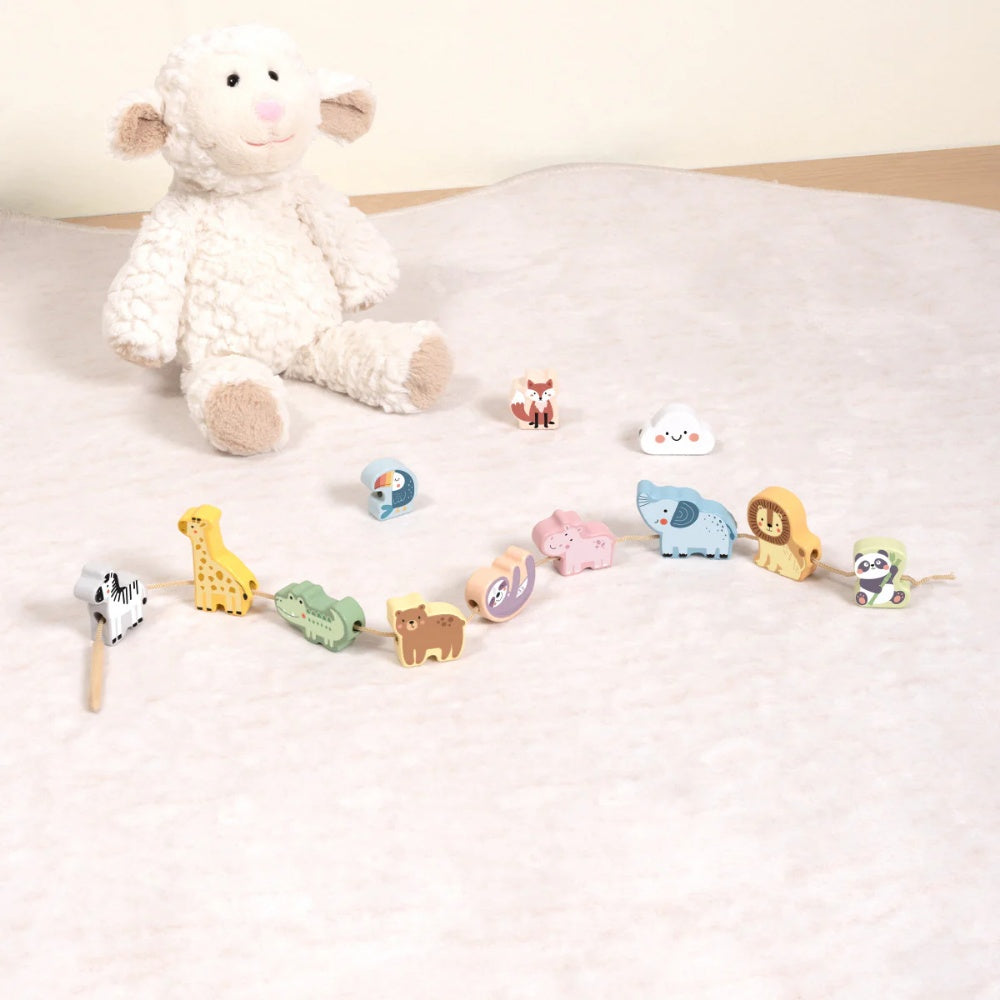TookyToy - Fine Motor Lacing Animals Set