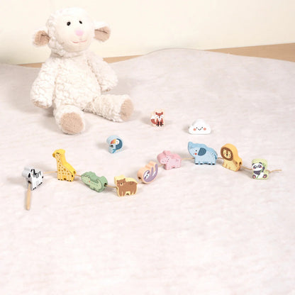 TookyToy - Fine Motor Lacing Animals Set