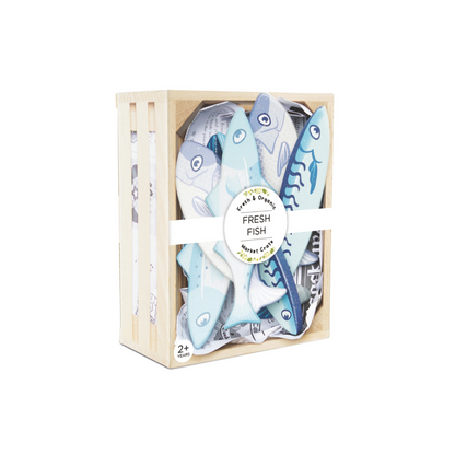 Le Toy Van - Wooden Fish Food Crate - 8pcs
