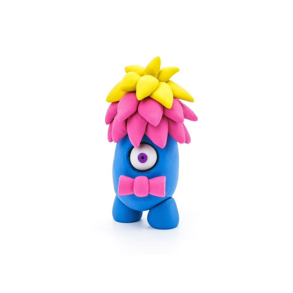 Hey Clay - Modelling Air-Dry Clay with Fun Interactive App - Hipster, Bigwig, Donut, Series Monsters, 6 cans