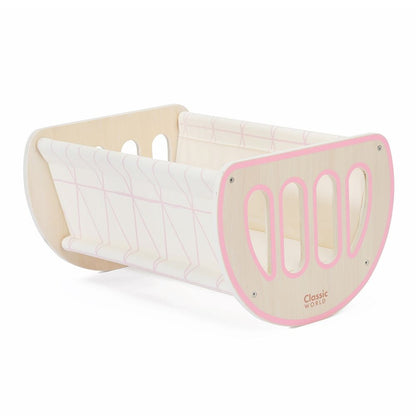 Classic World - Pretend & Play - 2-in-1 Modern Doll Cradle & Bed