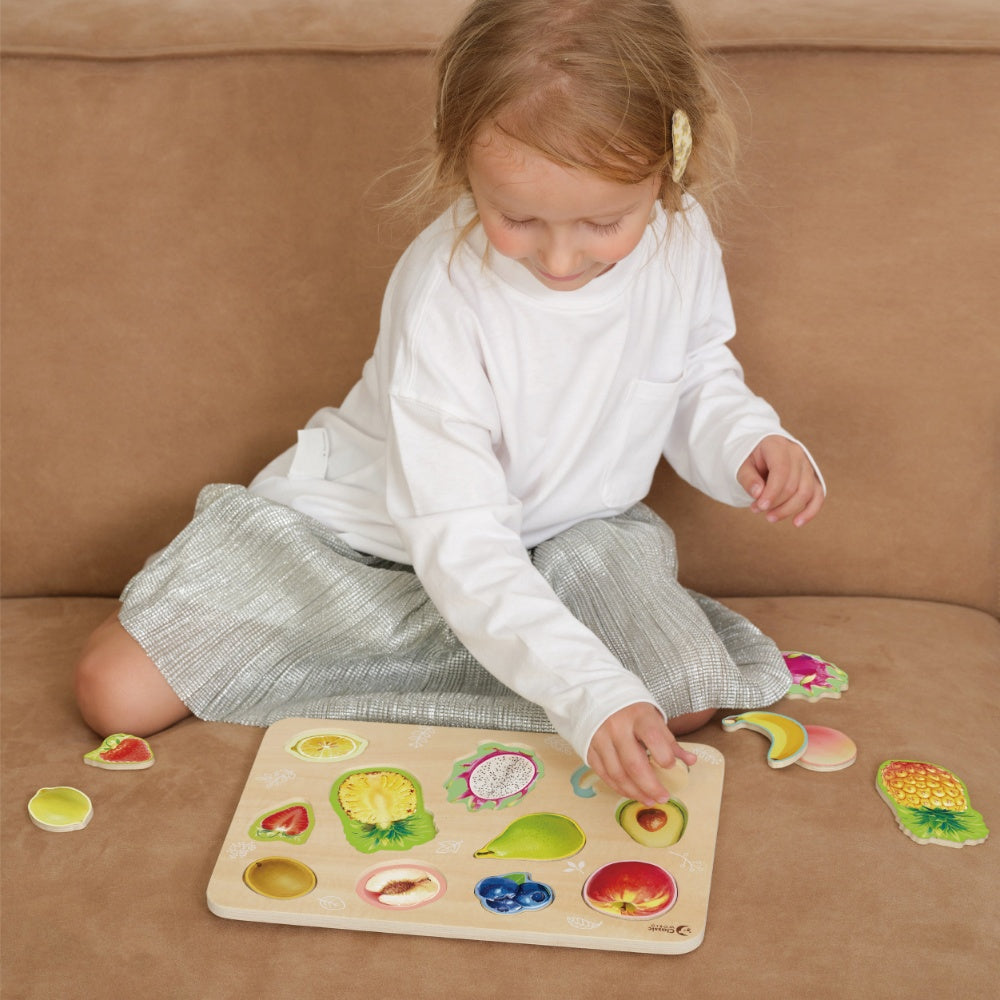 Classic World - Wooden Puzzle - Fruit - 12pcs