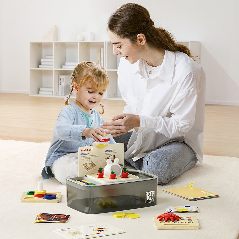 TopBright - 8-in-1 Montessori Educational Activity Box - 13-15 Months