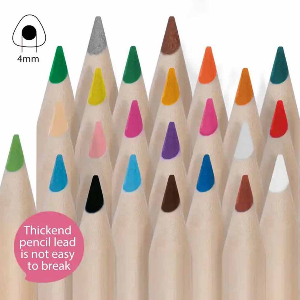 TookyToy - Oil-Based Coloured Pencils & Pencil Sharpener: 24 Colours