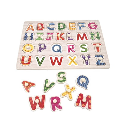 hi Pando - Wooden Peg Puzzle - Alphabet A-Z - 27pcs