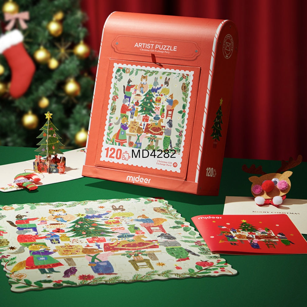 Mideer - Christmas Gift Box - 120 Piece Puzzle