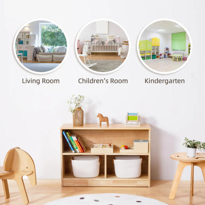 TookyToy - Wooden Shelf and Toy Storage for Kids Room: Rubber wood 60x90cm