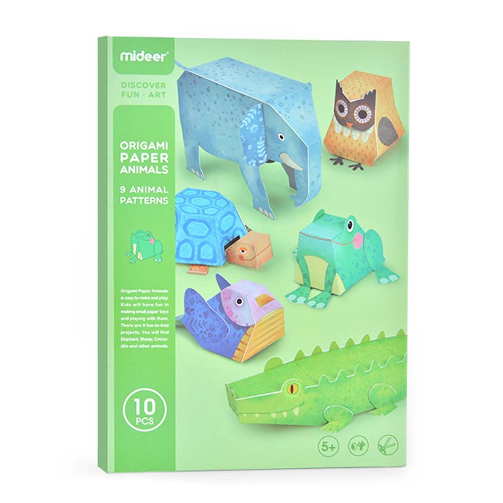 Mideer - 3D Animal Themed Origami Paper Craft Set