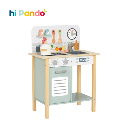hi Pando - Pretend & Play - Wooden Kitchen Set - 8pcs