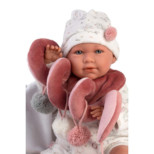 Llorens - Baby Girl Doll With Clothing And Accessories: Mimi Llorona With Cushion - 42cm (Crying Mechanism)