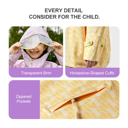 Mideer - Kids Raincoat with Hidden Bag Space - Wheat Yellow (S)