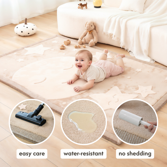 Hakuna Matte - CloudSoftRise Play Mat 3D Carpet - Moon & Stars 280 x 200 x 2.5 cm