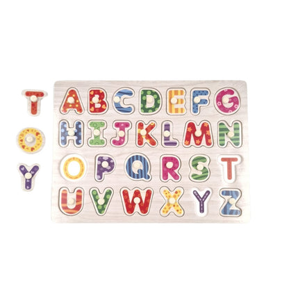 hi Pando - Wooden Peg Puzzle - Alphabet A-Z - 27pcs
